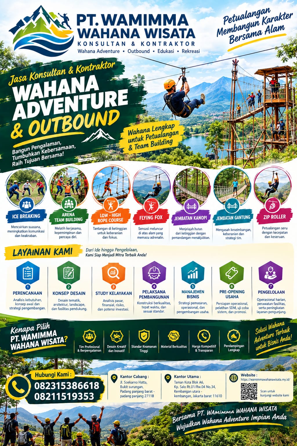 Jasa pembangunan wahana tantangan outbound